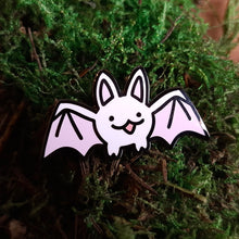 Load image into Gallery viewer, White Bat Enamel Pin
