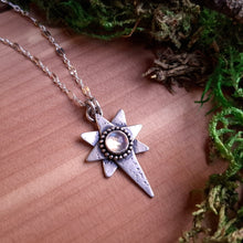 Load image into Gallery viewer, Moonstone Star Sterling Silver Pendant
