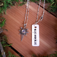 Load image into Gallery viewer, Moonstone Star Sterling Silver Pendant
