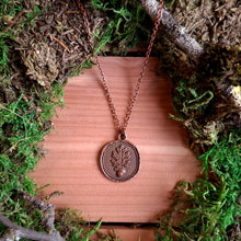 Load image into Gallery viewer, Copper Oak &amp; Acorn Pendant
