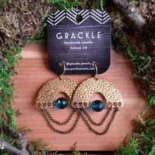 Load image into Gallery viewer, Viridian Arches Brass Earrings
