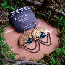 Load image into Gallery viewer, Viridian Arches Brass Earrings
