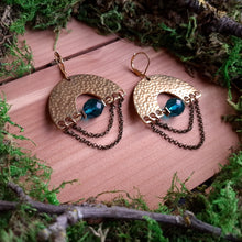 Load image into Gallery viewer, Viridian Arches Brass Earrings
