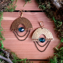 Load image into Gallery viewer, Viridian Arches Brass Earrings
