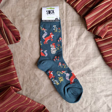 Load image into Gallery viewer, Foxy Woodland Crew Socks
