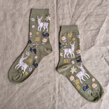 Load image into Gallery viewer, Deer Woodland Crew Socks
