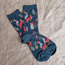 Load image into Gallery viewer, Foxy Woodland Crew Socks
