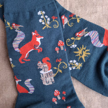 Load image into Gallery viewer, Foxy Woodland Crew Socks
