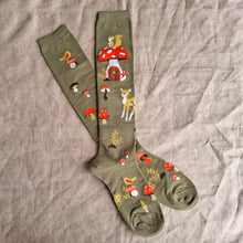 Load image into Gallery viewer, Woodland Mushroom Knee-High Socks
