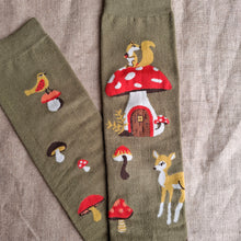 Load image into Gallery viewer, Woodland Mushroom Knee-High Socks
