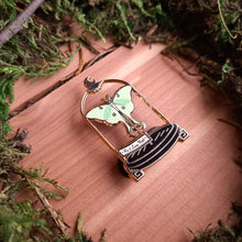 Load image into Gallery viewer, Luna Moth Curio Jar Enamel Pin

