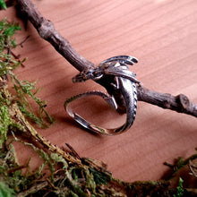 Load image into Gallery viewer, Sterling Silver Adjustable Dragon Ring
