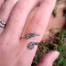 Load image into Gallery viewer, Sterling Silver Adjustable Fern Ring
