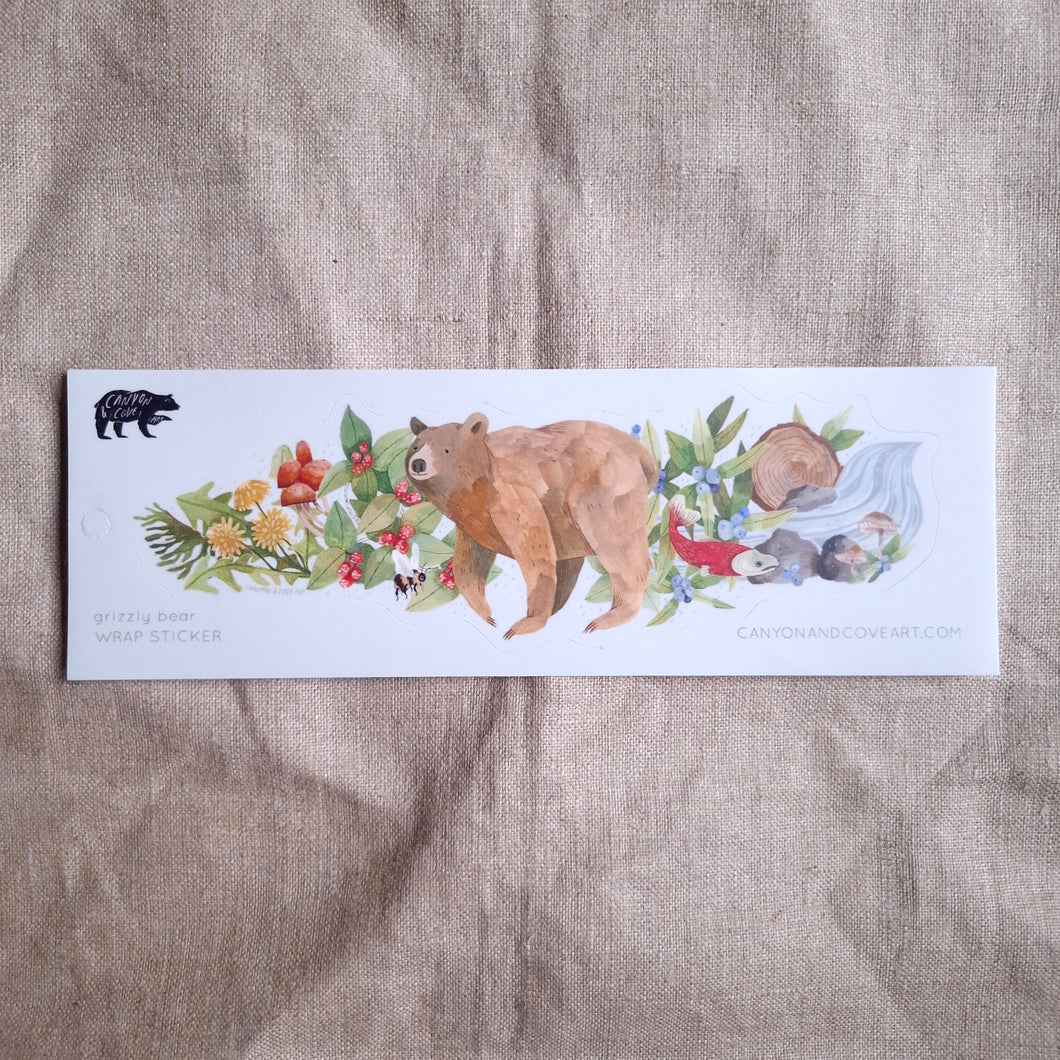 Woodland Bear Vinyl Wrap Sticker