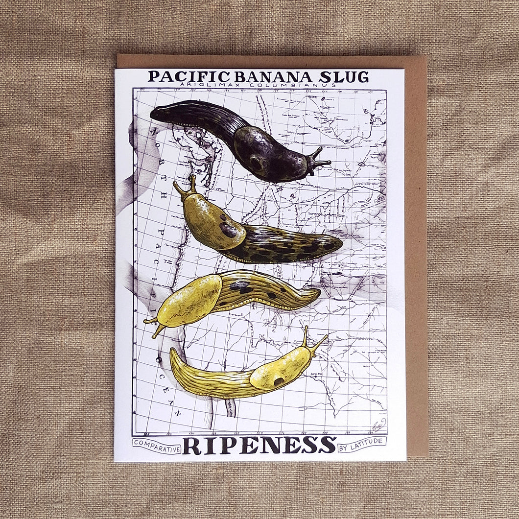 Banana Slug Ripeness Chart Greeting Card