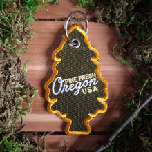 Load image into Gallery viewer, &quot;Pine Fresh Oregon&quot; Embroidered Keychain
