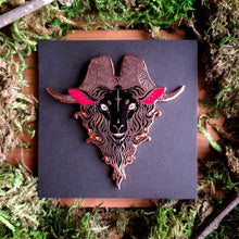 Load image into Gallery viewer, Goat Head Enamel Pin
