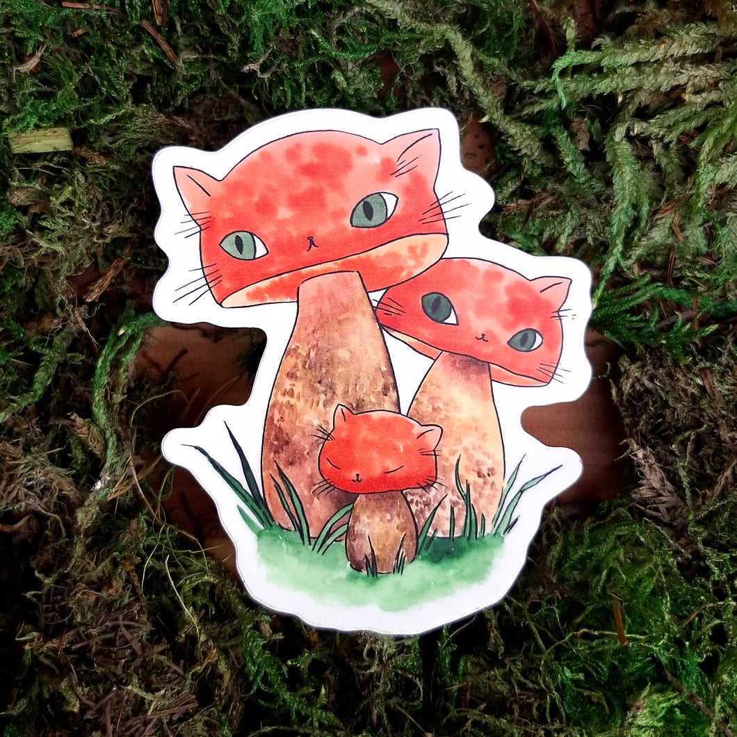 Bolete Meowshrooms Vinyl Sticker