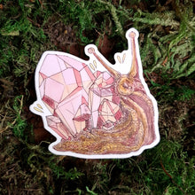 Load image into Gallery viewer, Rose Quartz Snail Vinyl Sticker
