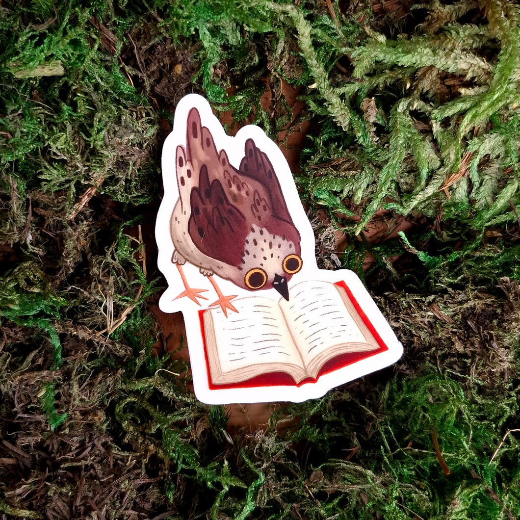 Avid Reader Clear Vinyl Sticker