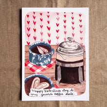 Load image into Gallery viewer, Coffee Date Valentine's Day Greeting Card
