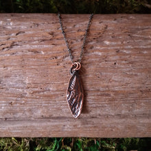 Load image into Gallery viewer, Copper Cicada Wing Pendant
