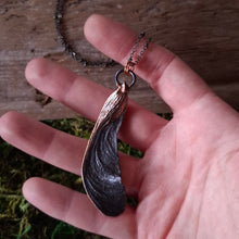Load image into Gallery viewer, Copper Maple Seed Half Pendant
