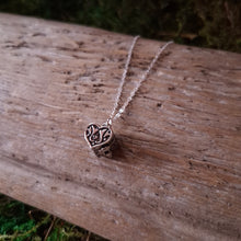 Load image into Gallery viewer, Vintage Silver Heart Box Locket Necklace
