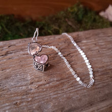 Load image into Gallery viewer, Vintage Silver Heart Box Locket Necklace
