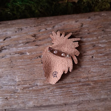 Load image into Gallery viewer, Pine Cone Leather Brooch
