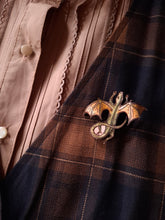 Load image into Gallery viewer, Tiny Dragon Leather Brooch
