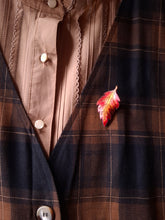 Load image into Gallery viewer, Fall Birch Leaf Leather Brooch
