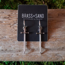 Load image into Gallery viewer, Stainless Steel Sword Hoop Earrings
