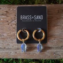 Load image into Gallery viewer, Iridescent Fish Hoop Earrings
