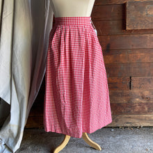 Load image into Gallery viewer, 90s Vintage Red Gingham Maxi Skirt with Pockets
