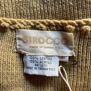 70s Vintage Leather and Knit Vest