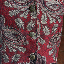 Load image into Gallery viewer, 90s Vintage Red Paisley Vest
