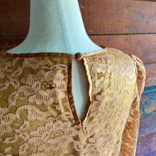 Load image into Gallery viewer, Vintage Homemade Golden Lace Tunic
