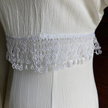 Load image into Gallery viewer, 90s Vintage White Rayon and Lace Dress
