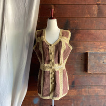 Load image into Gallery viewer, 70s Vintage Leather and Knit Vest
