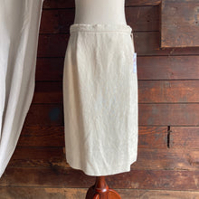 Load image into Gallery viewer, Vintage Cream Jacquard Pencil Skirt
