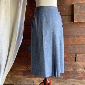 Vintage Grey Wool Pencil Skirt