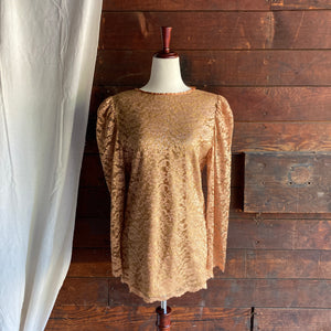 Vintage Homemade Golden Lace Tunic