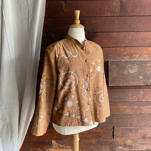90s Vintage Plus Size Abstract Bronze Jacket