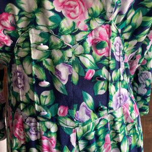 90s Ruffled Floral Maxi Dress