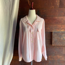Load image into Gallery viewer, 80s Vintage Pink Button Up Blouse
