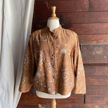 Load image into Gallery viewer, 90s Vintage Plus Size Abstract Bronze Jacket
