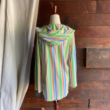 Load image into Gallery viewer, 70s Vintage Colorful Stripe Hooded Jacket
