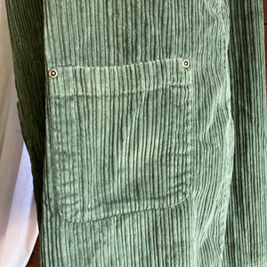 90s Vintage Green Corduroy Jumper Dress