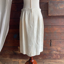 Load image into Gallery viewer, Vintage Cream Jacquard Pencil Skirt
